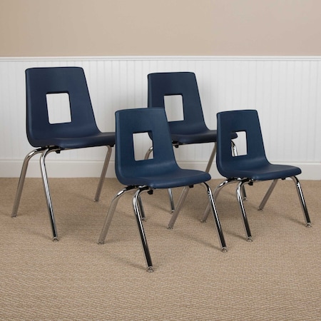 Flash Furniture Advantage Navy Student Stack School Chair, 12" ADV-SSC-12NAVY